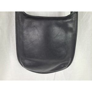 Coach 9135 Black Leather Slim Hippie Saddlebag
